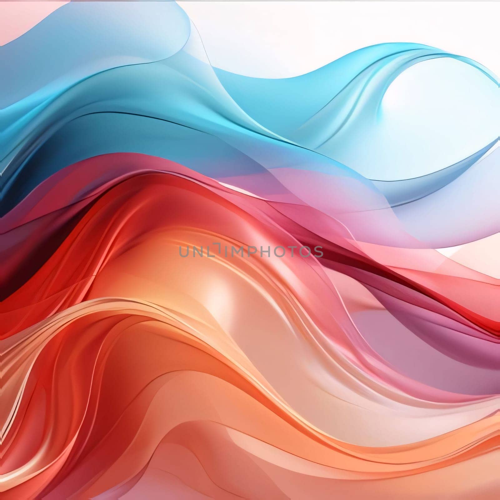 Abstract background design: abstract background with smooth lines in red, orange and blue colors