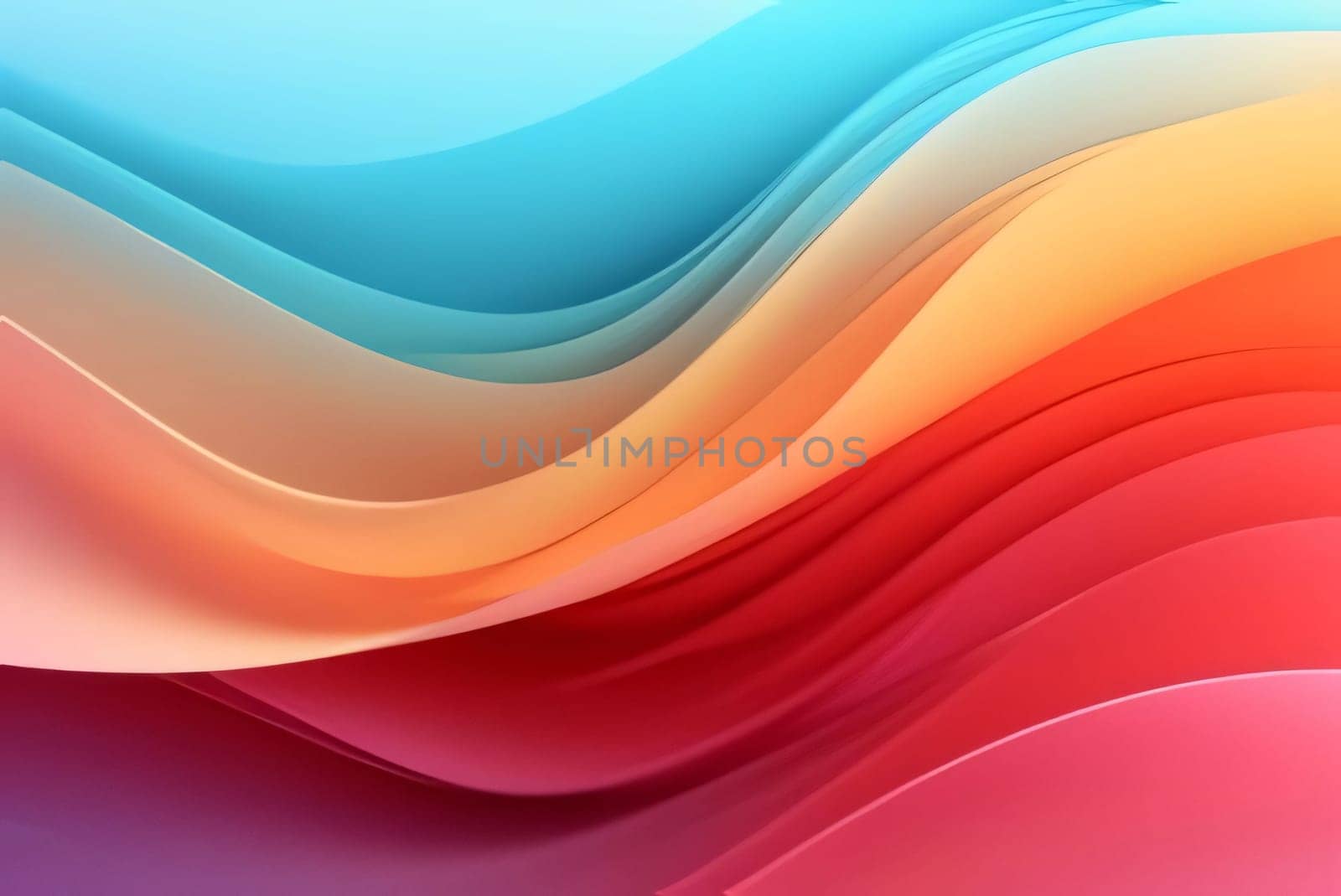 abstract background with smooth lines in orange, yellow and blue colors by ThemesS