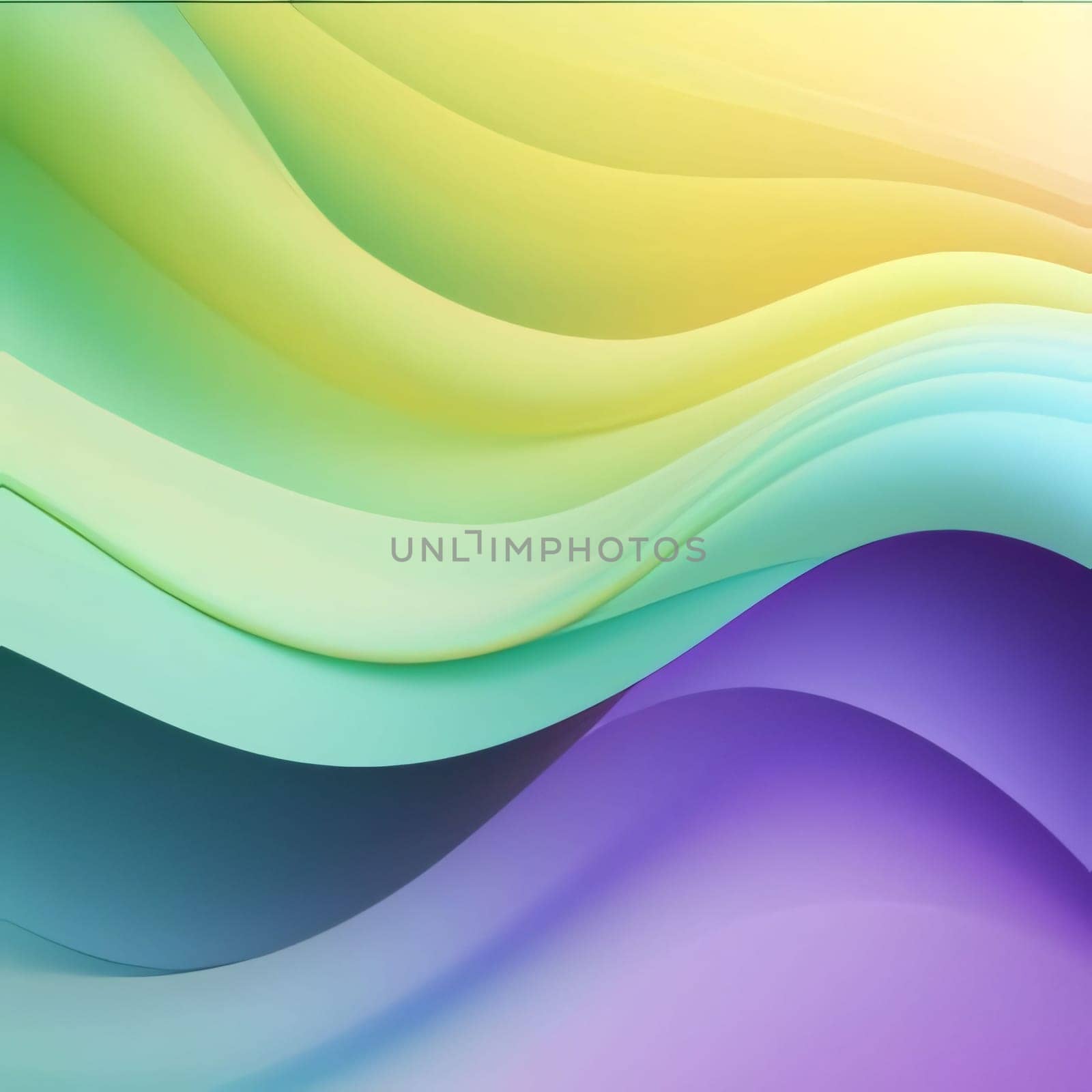Abstract background design: abstract background with smooth wavy lines in green and purple colors