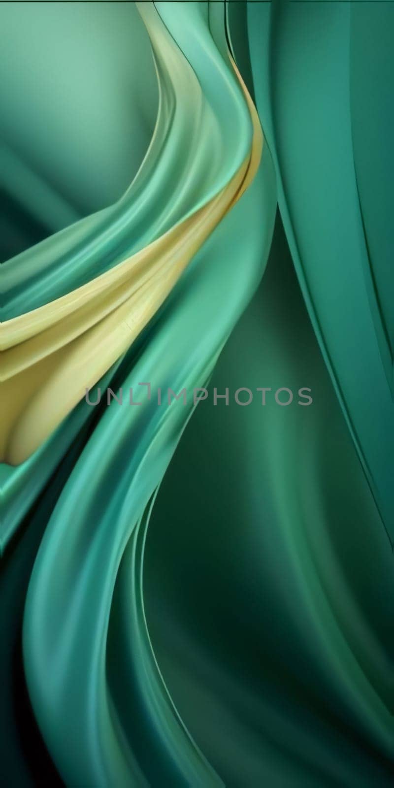 abstract background with green and yellow satin drapery cloth by ThemesS