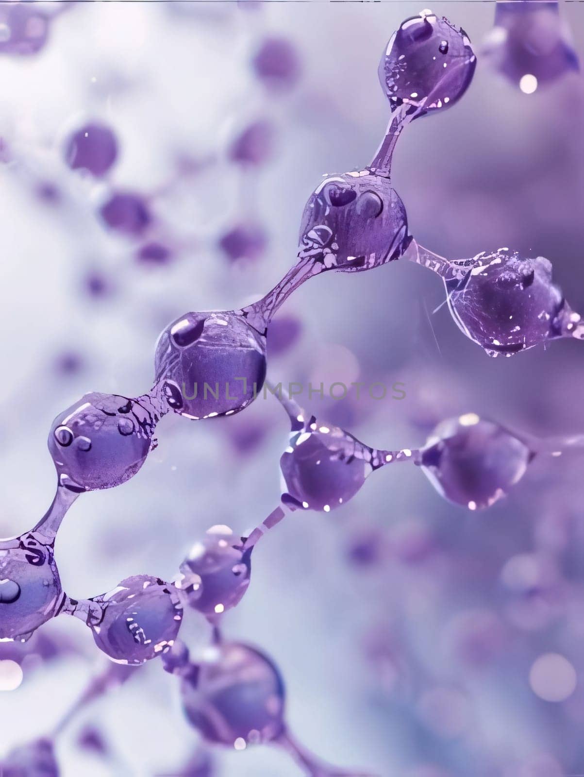 Molecular structure of the DNA. Abstract background. 3d rendering by ThemesS