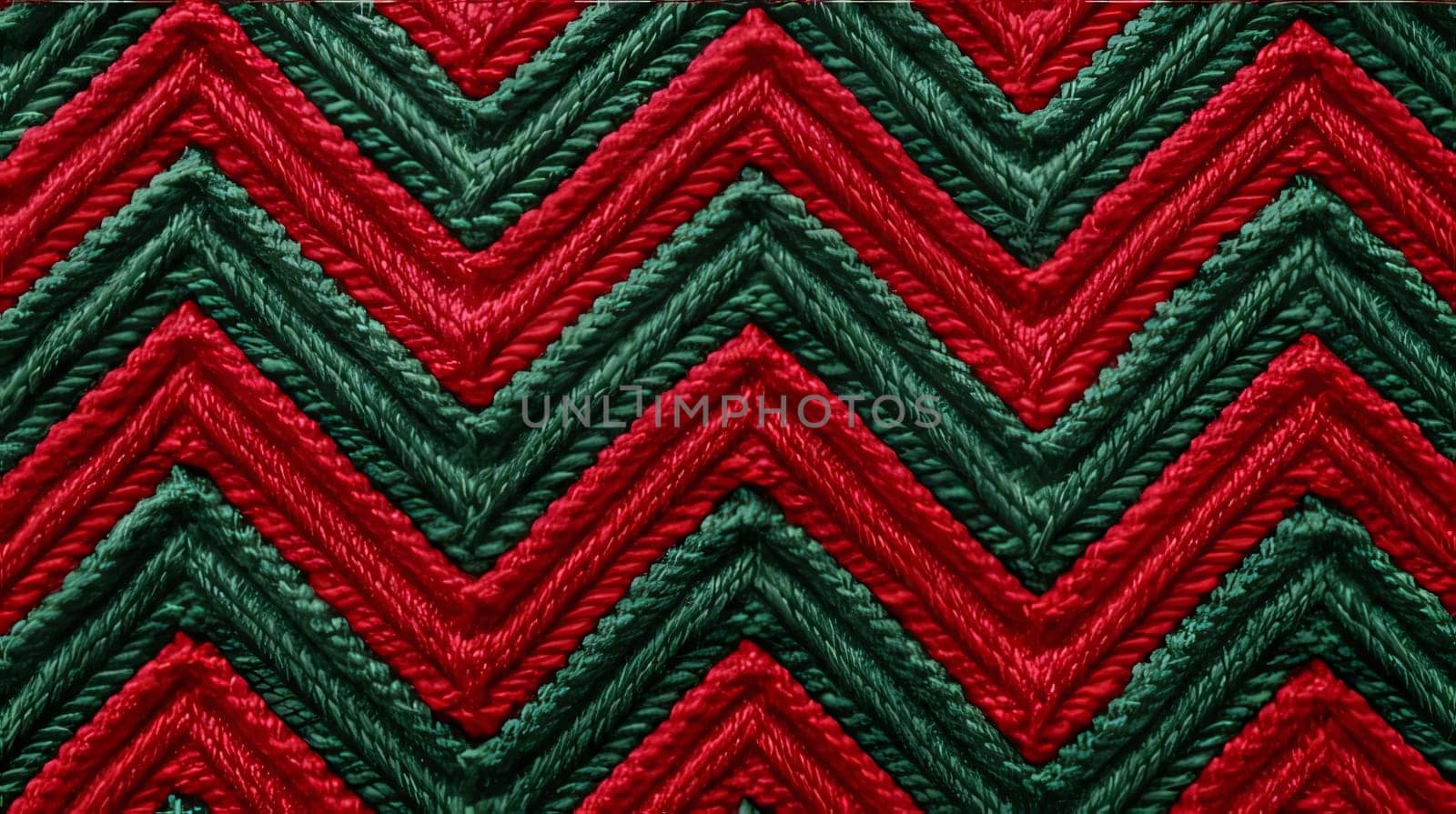 Abstract background design: Red and green knitted fabric as a background. Seamless pattern