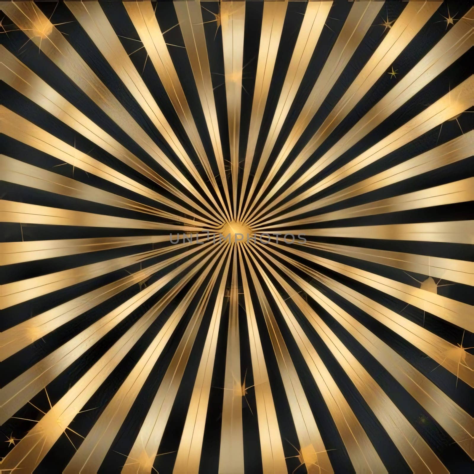 Abstract golden rays on black background. Vector illustration. Eps 10. by ThemesS