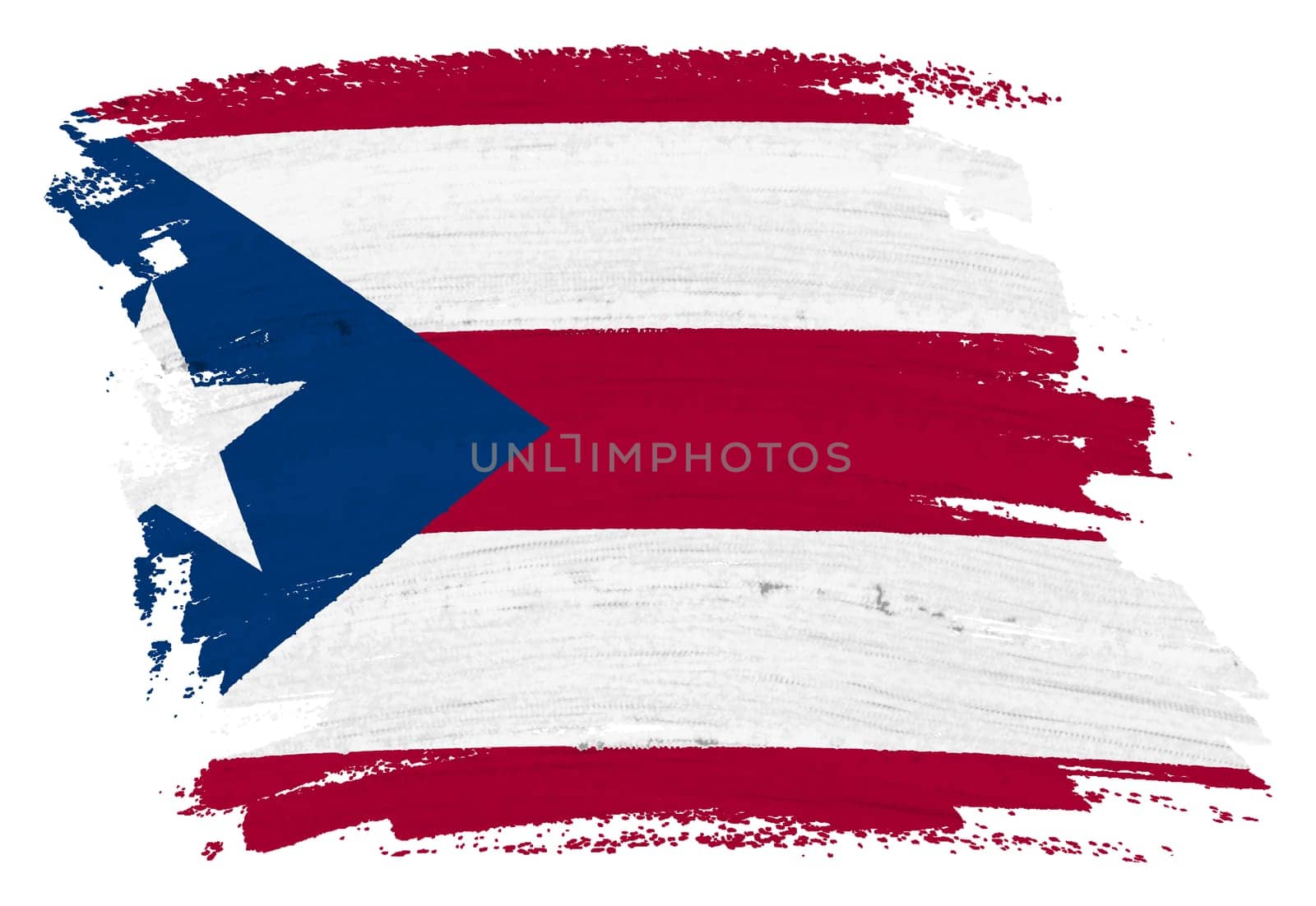 Puerto Rico flag paint splash brushstroke by VivacityImages