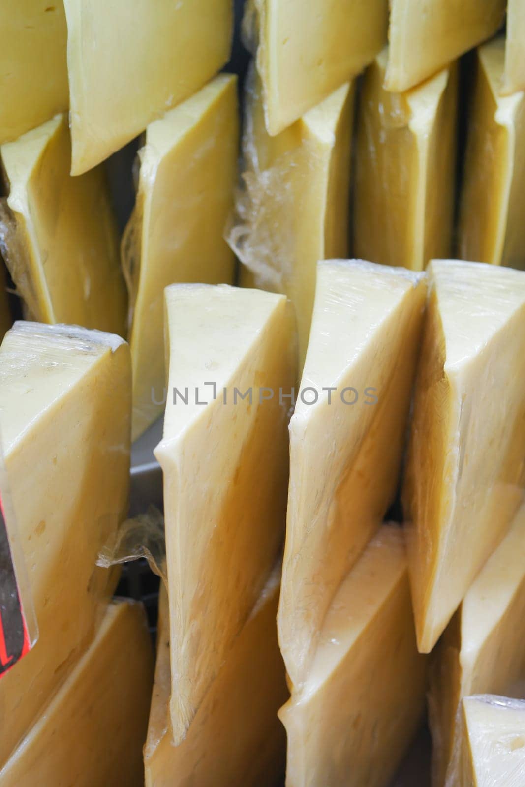 cheese display for sale in eminonu .