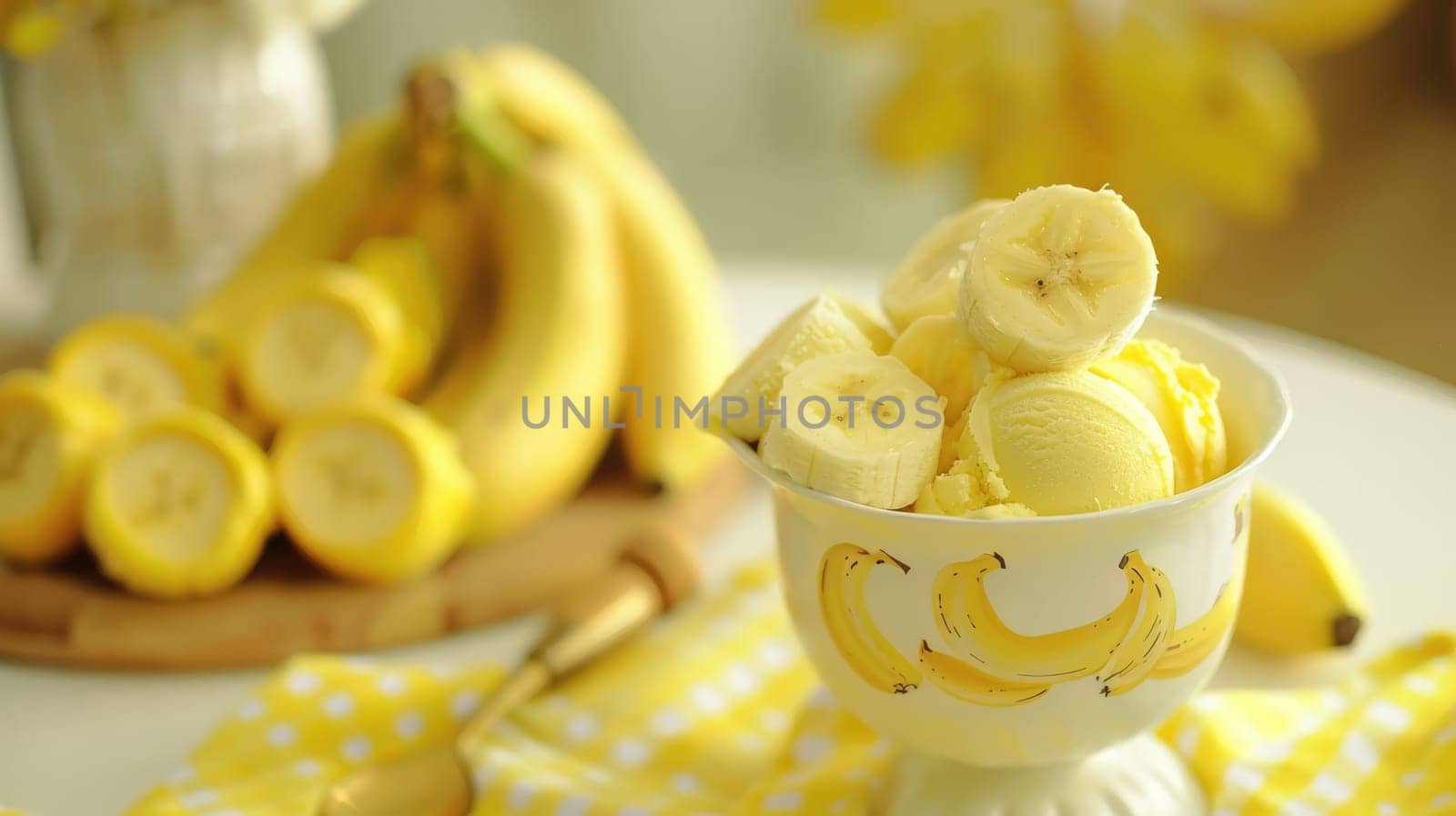 Healthy vegan banana ice cream ready to eat AI