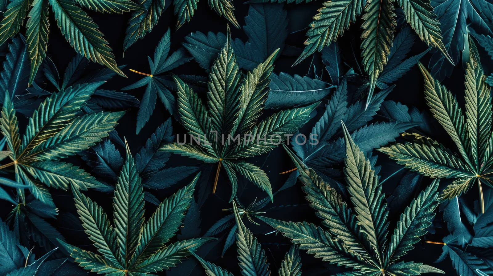 Marijuana leaf background wallpaper, cannabis hemp leaf outdoors. AI