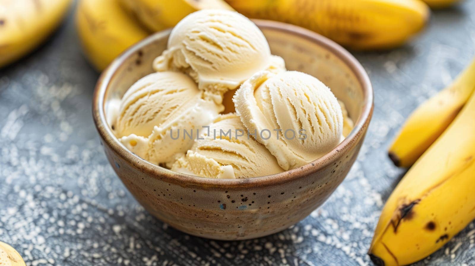 Healthy vegan banana ice cream ready to eat AI