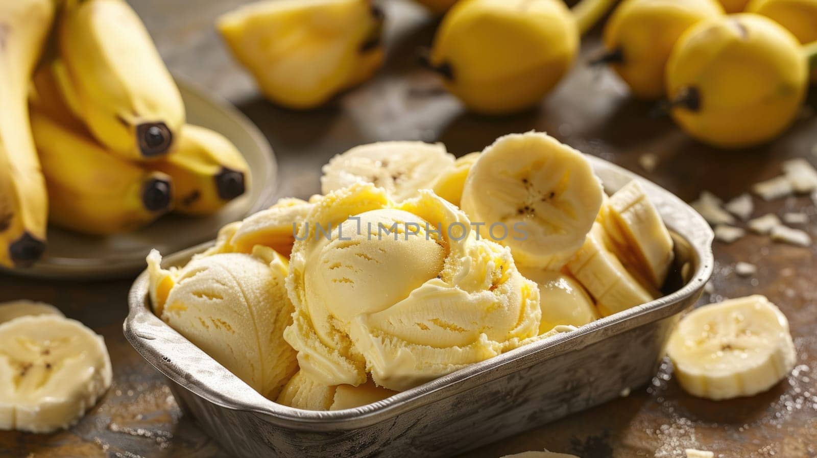 Healthy vegan banana ice cream ready to eat by natali_brill