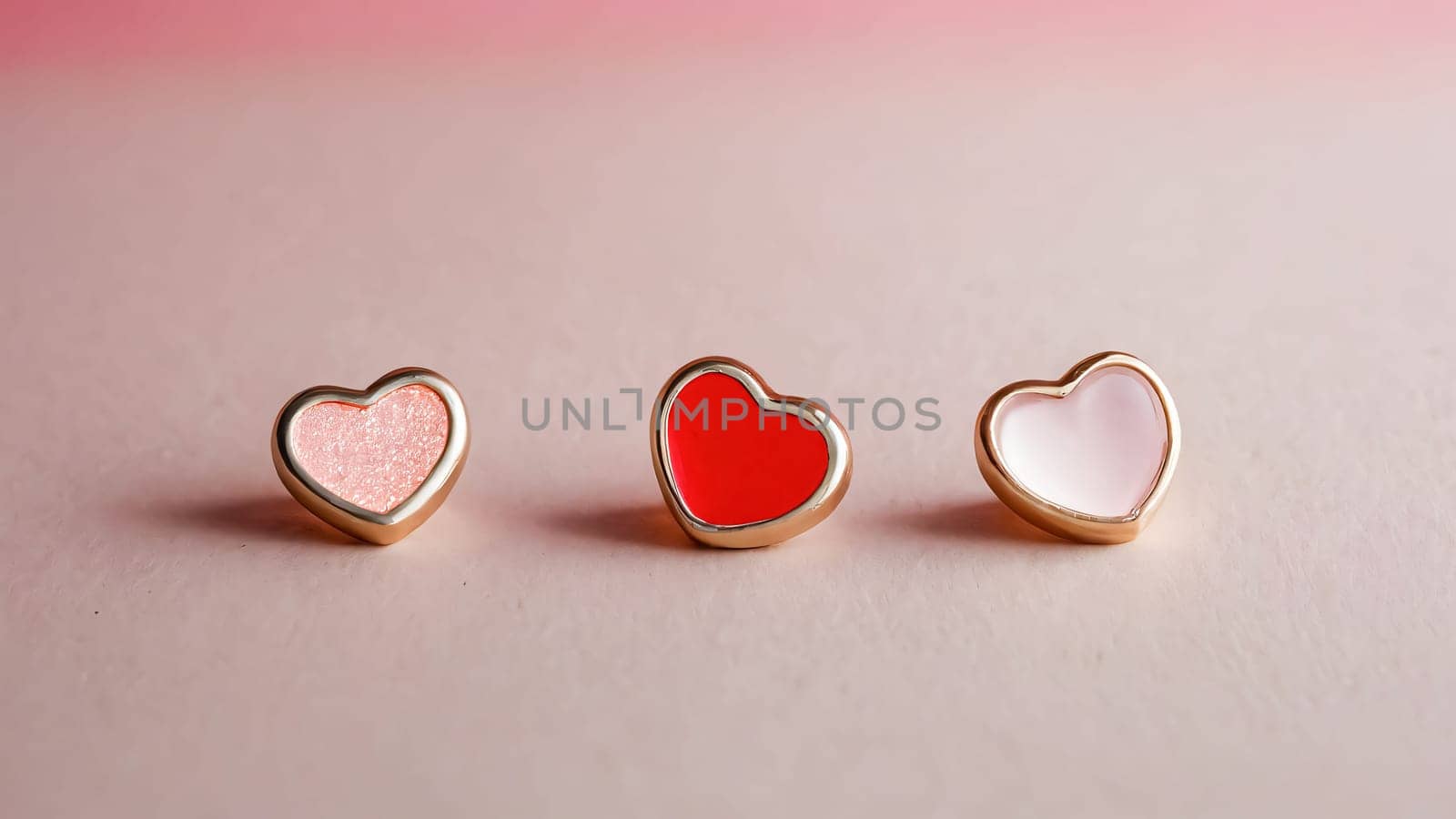 Shape of red hearts with pink background for card creation by antoksena