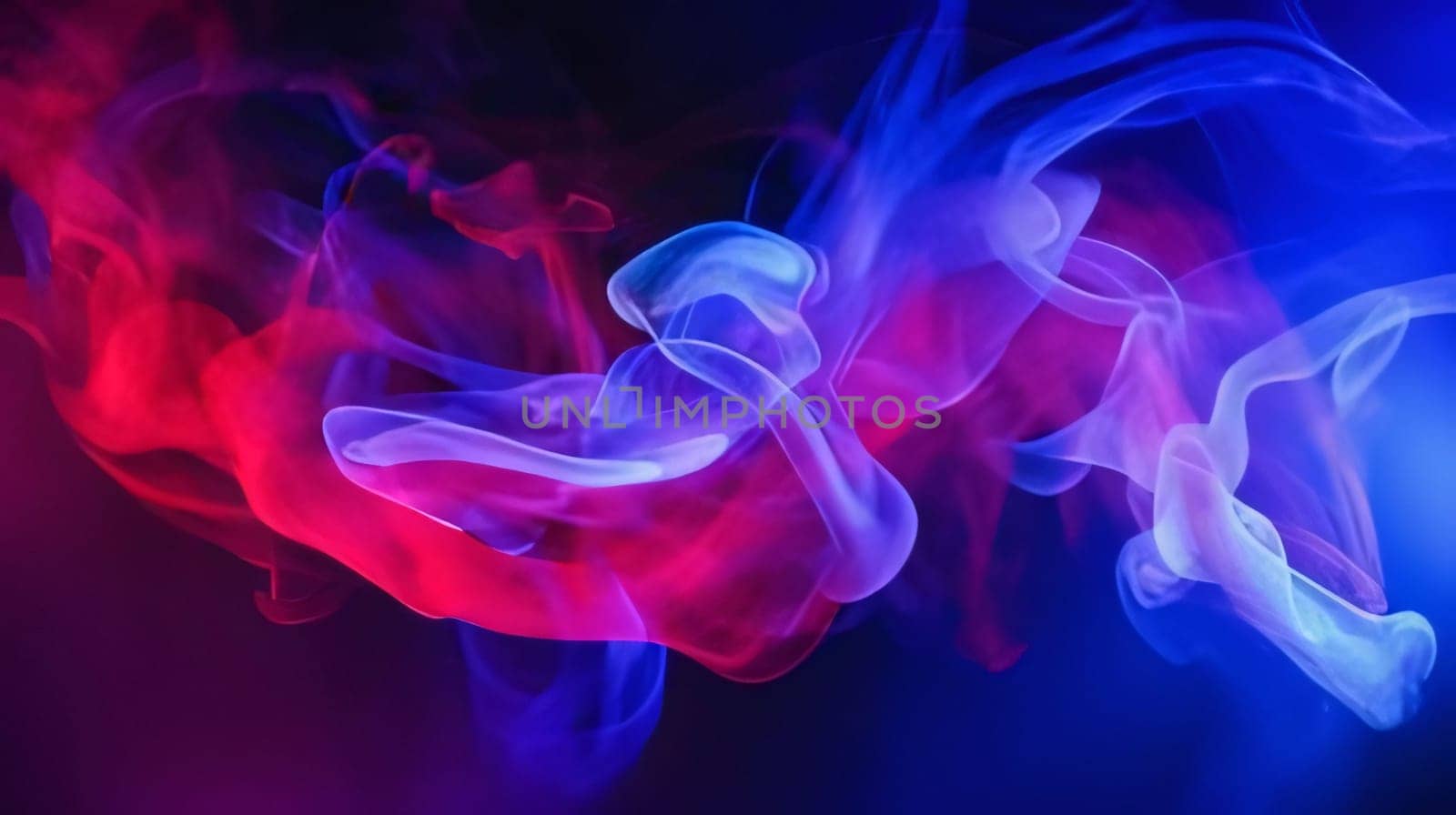 Abstract background design: abstract background smoke curves and wave in blue and red color lighting