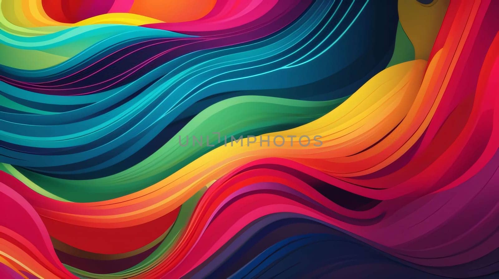 abstract colorful wavy background. Vector illustration for your design. by ThemesS