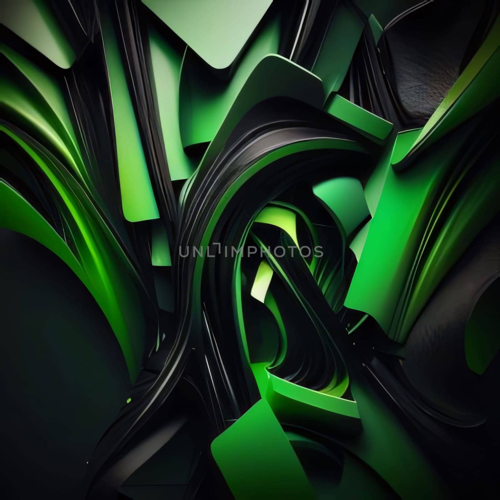 Abstract background design: 3d illustration of abstract geometric composition,digital art works. Computer generated image.