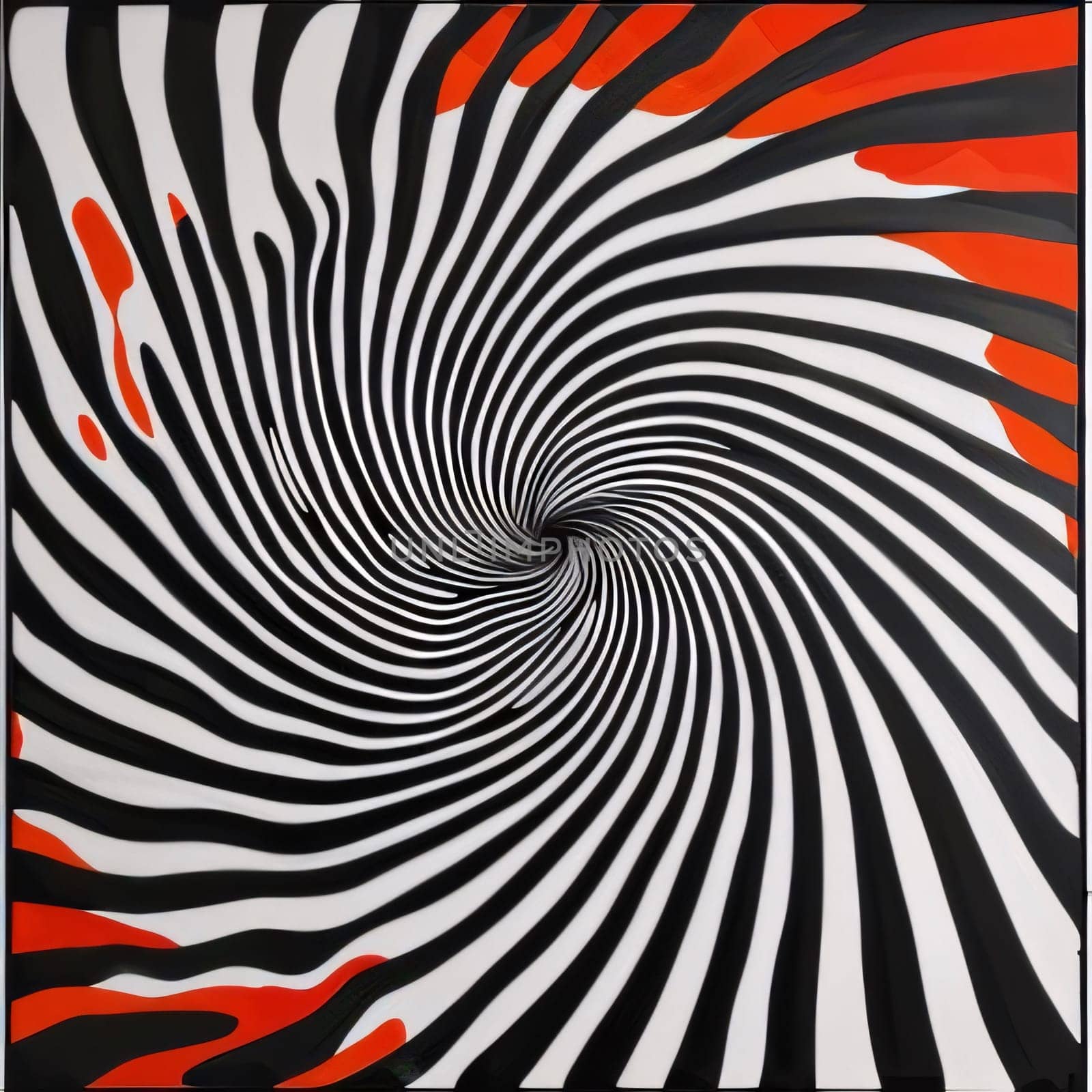 Abstract black and red spiral background. Vector illustration for your design. by ThemesS