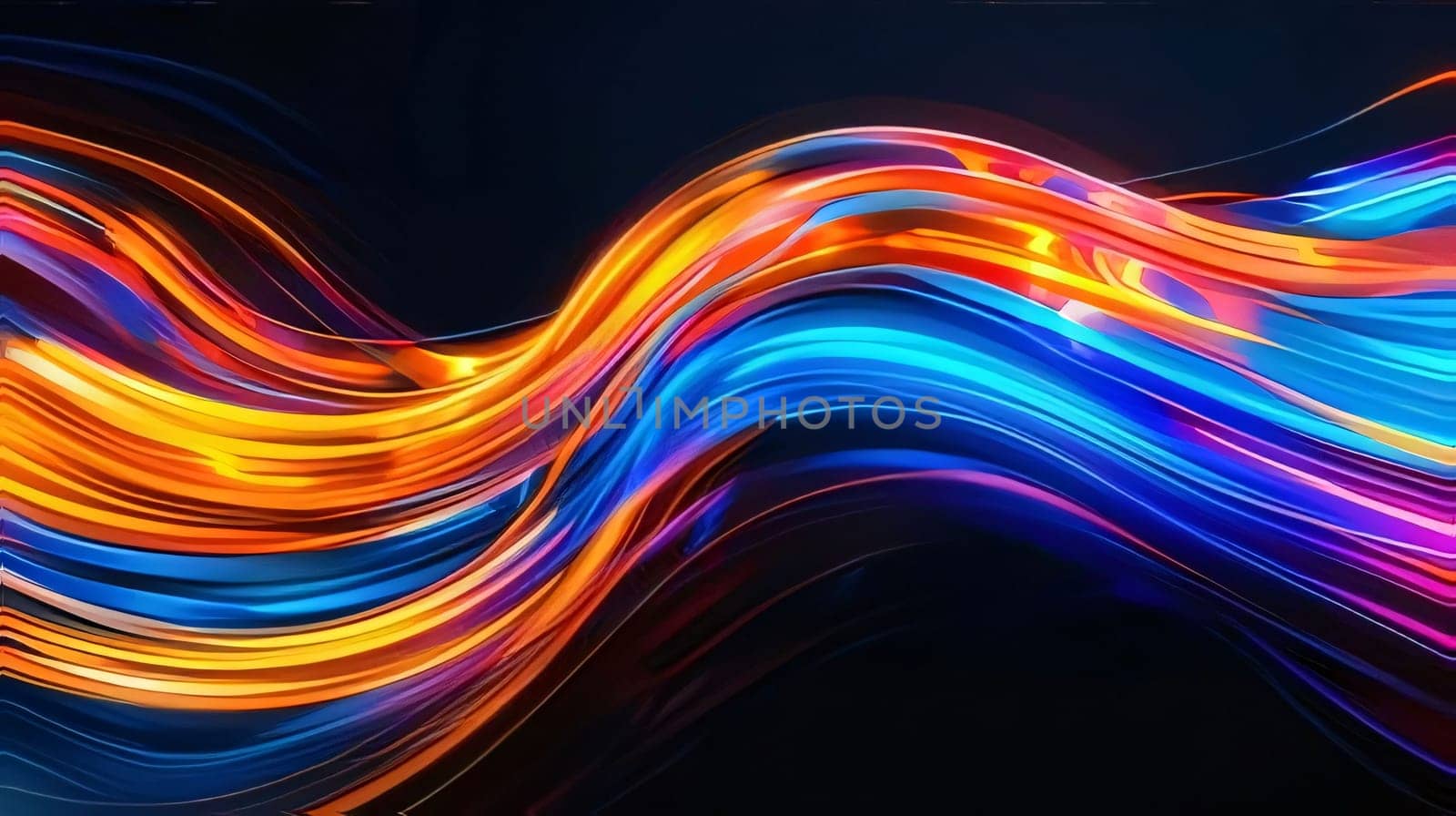 abstract colorful background with motion blurred light lines, design element by ThemesS