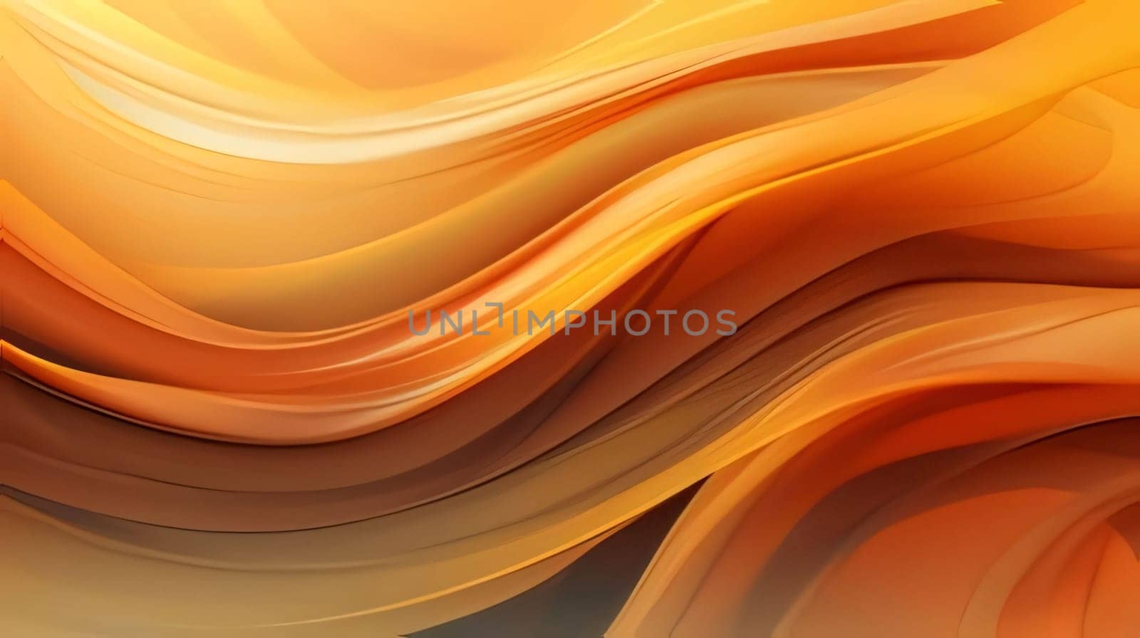 Abstract background design: abstract orange background with smooth lines in it. 3d render