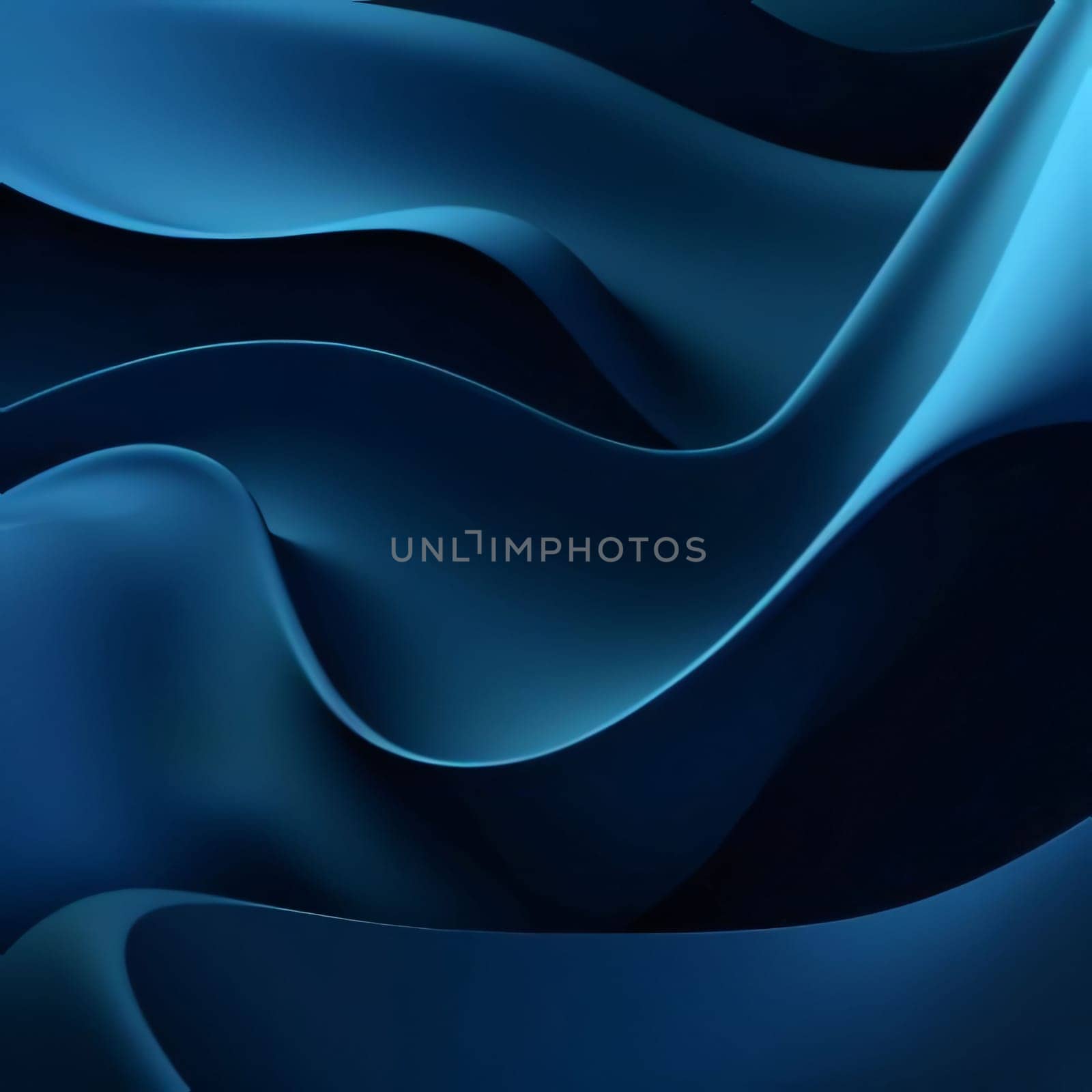 Abstract blue wavy background. 3d rendering, 3d illustration. by ThemesS