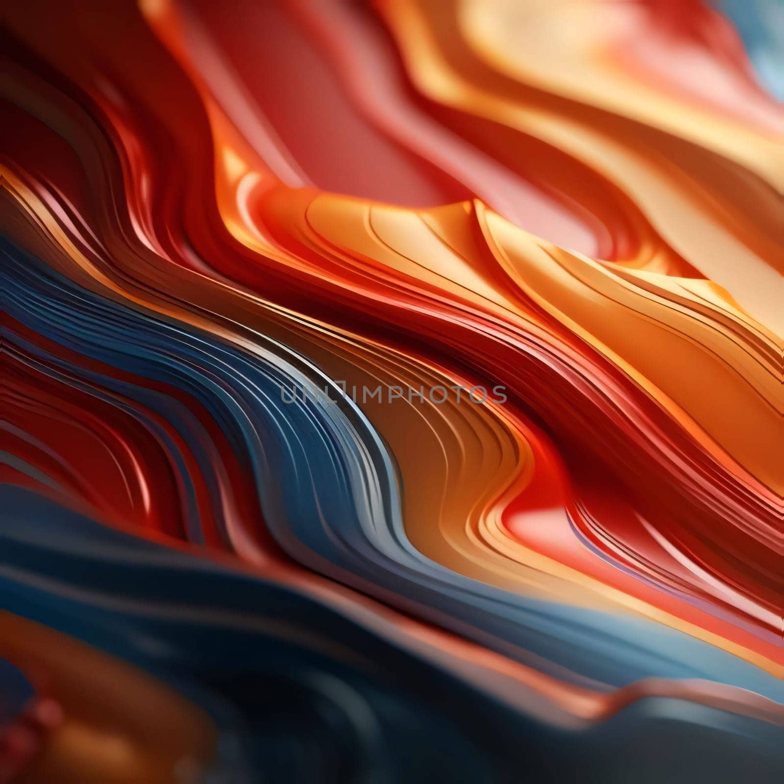 Abstract background design: abstract background with smooth lines in orange, red and blue colors