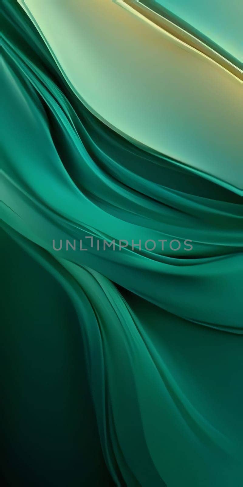 abstract background with smooth lines in green and yellow colors, digitally generated image by ThemesS