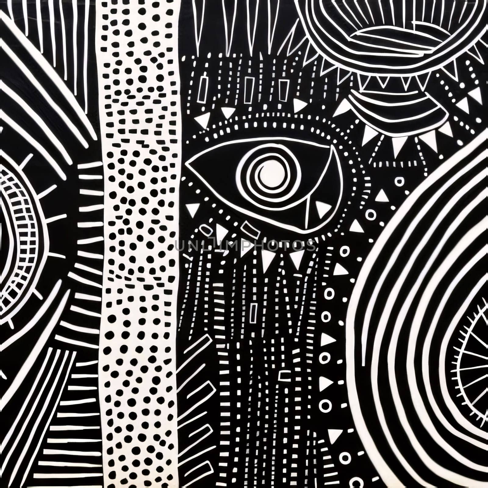 Abstract background design: Zentangle hand drawn black and white abstract background. Vector illustration.