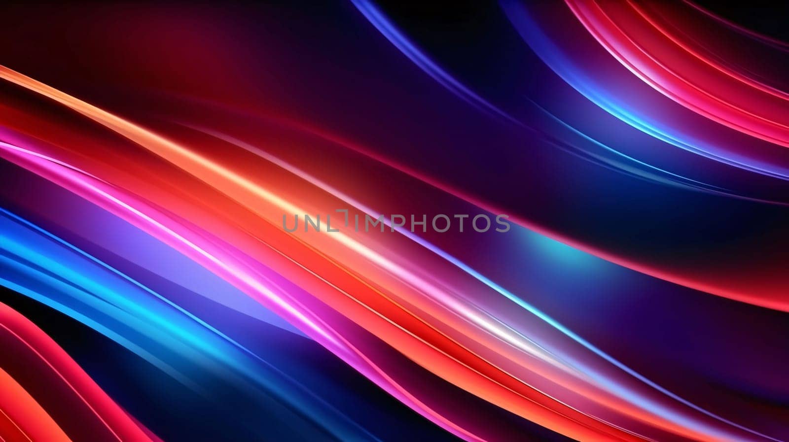 abstract background with smooth lines in red, blue and black colors by ThemesS