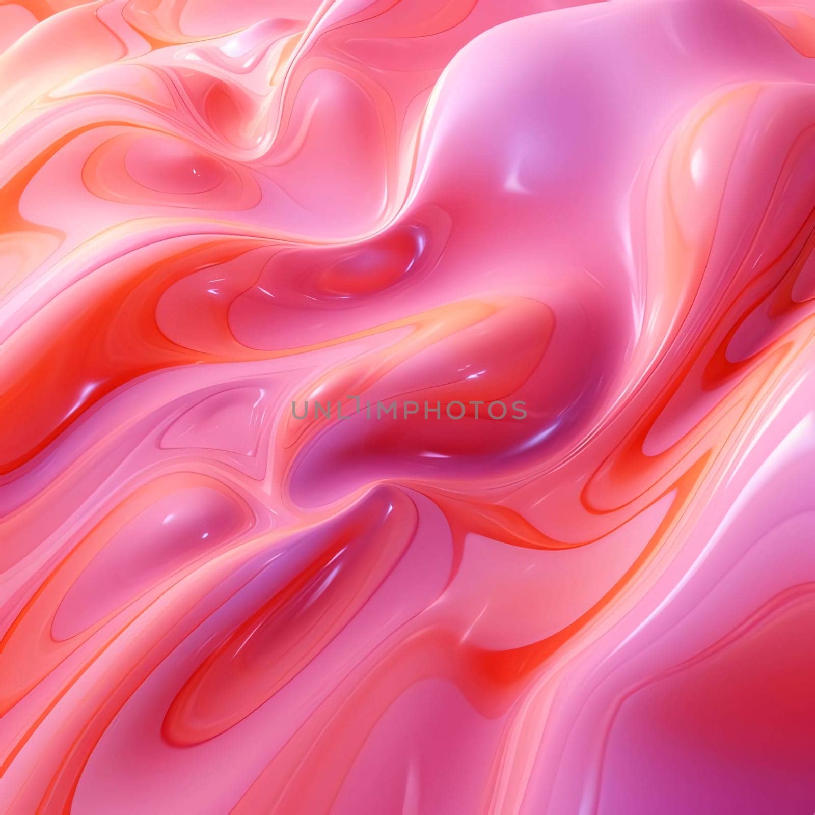 abstract background with smooth lines in pink and orange colors. 3d render by ThemesS