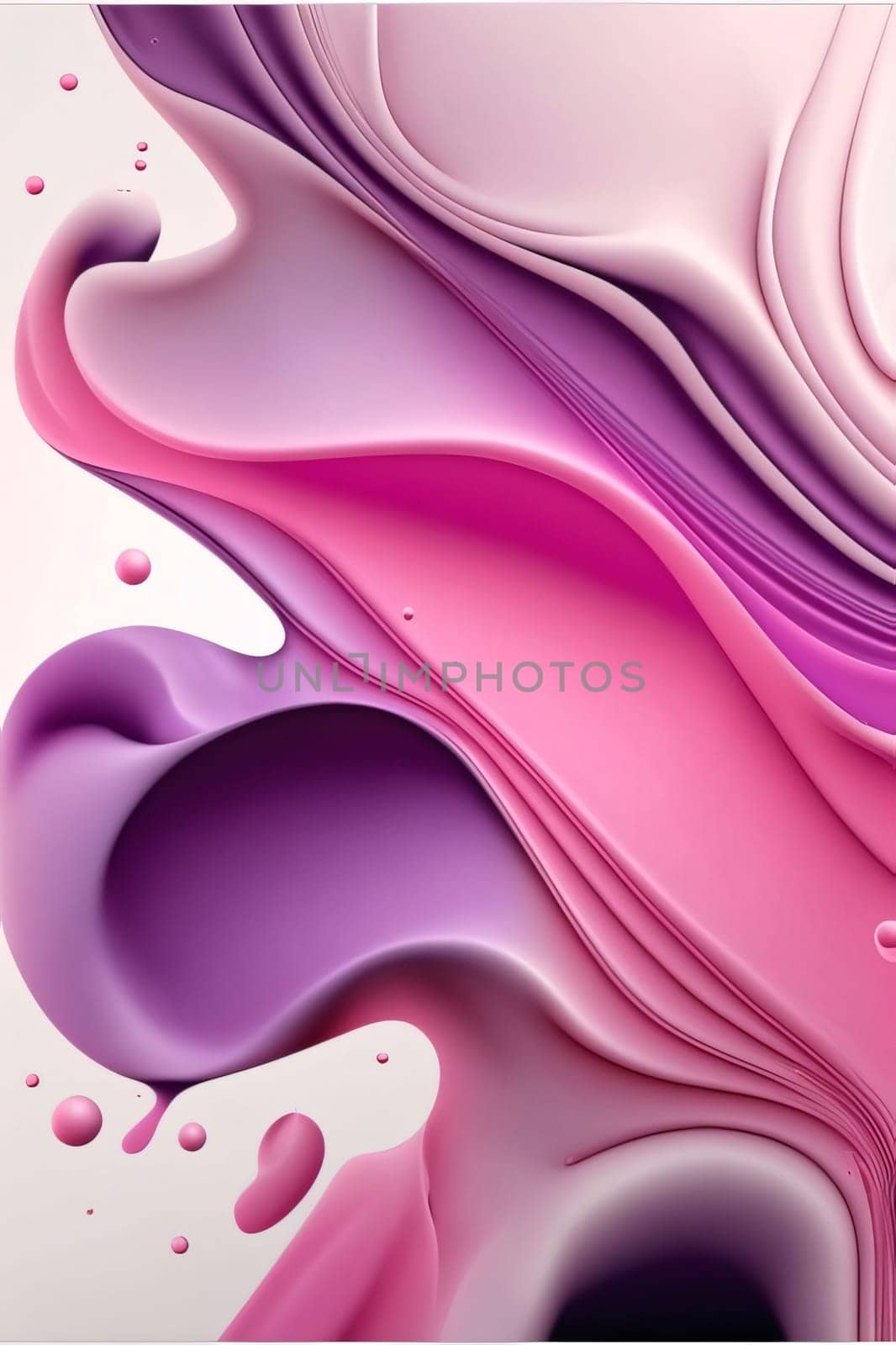 Abstract background with pink and purple flowing liquid shapes. Vector illustration. by ThemesS