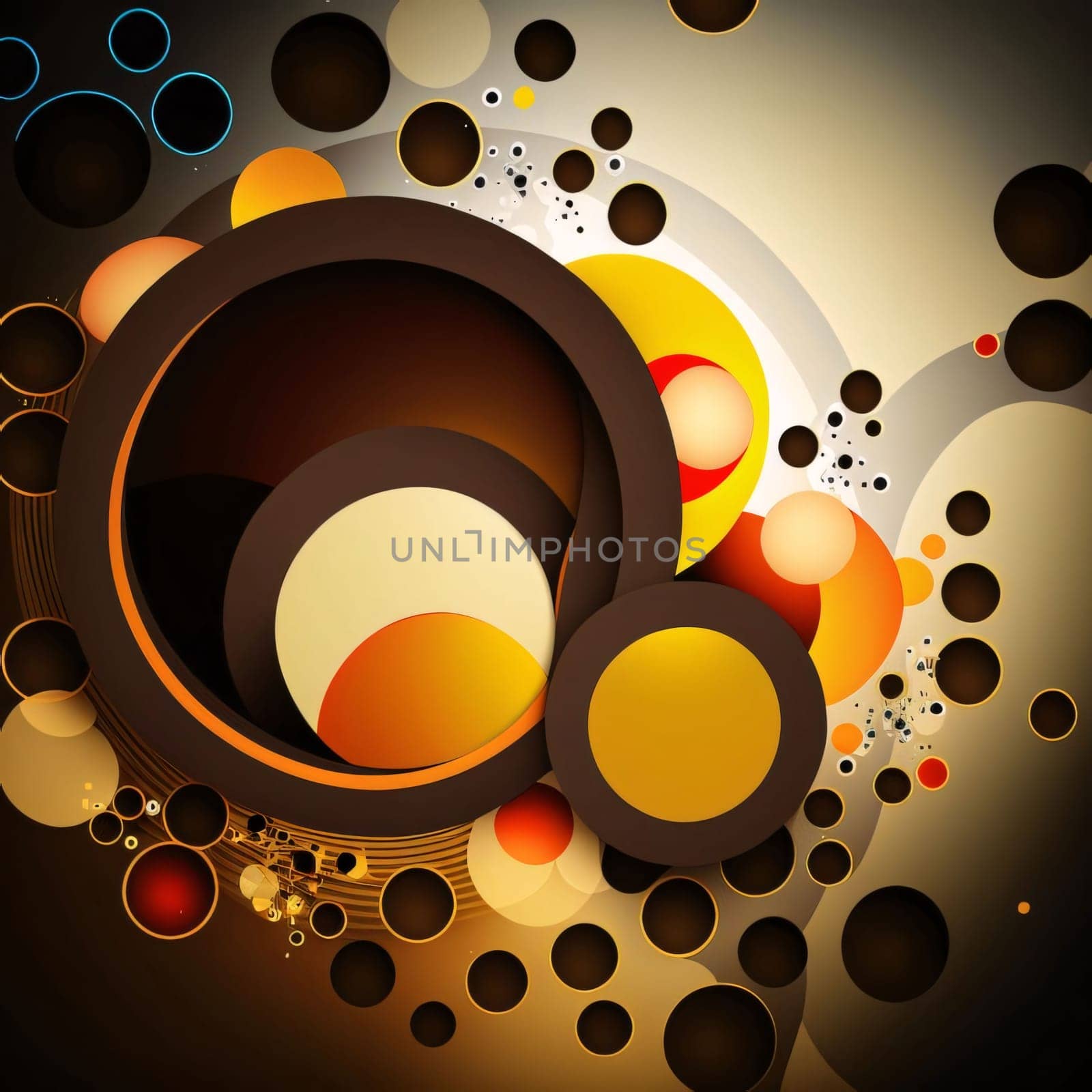 Abstract colorful background with circles. Vector Illustration. Eps 10. by ThemesS