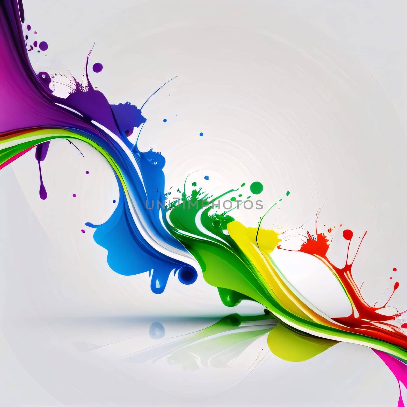 abstract colorful background with paint splashes. vector illustration eps10 by ThemesS