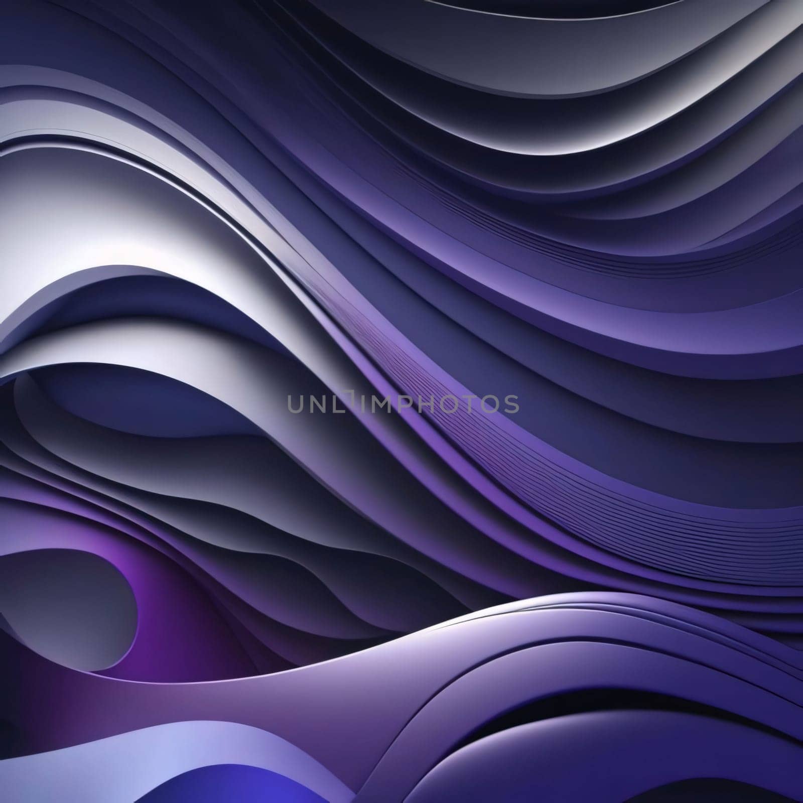 Abstract background with blue and purple wavy lines. Vector illustration. by ThemesS