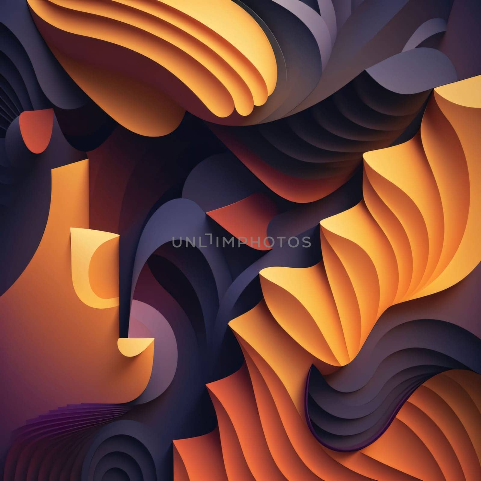 3d abstract background with cut shapes. Vector illustration. Eps 10 by ThemesS