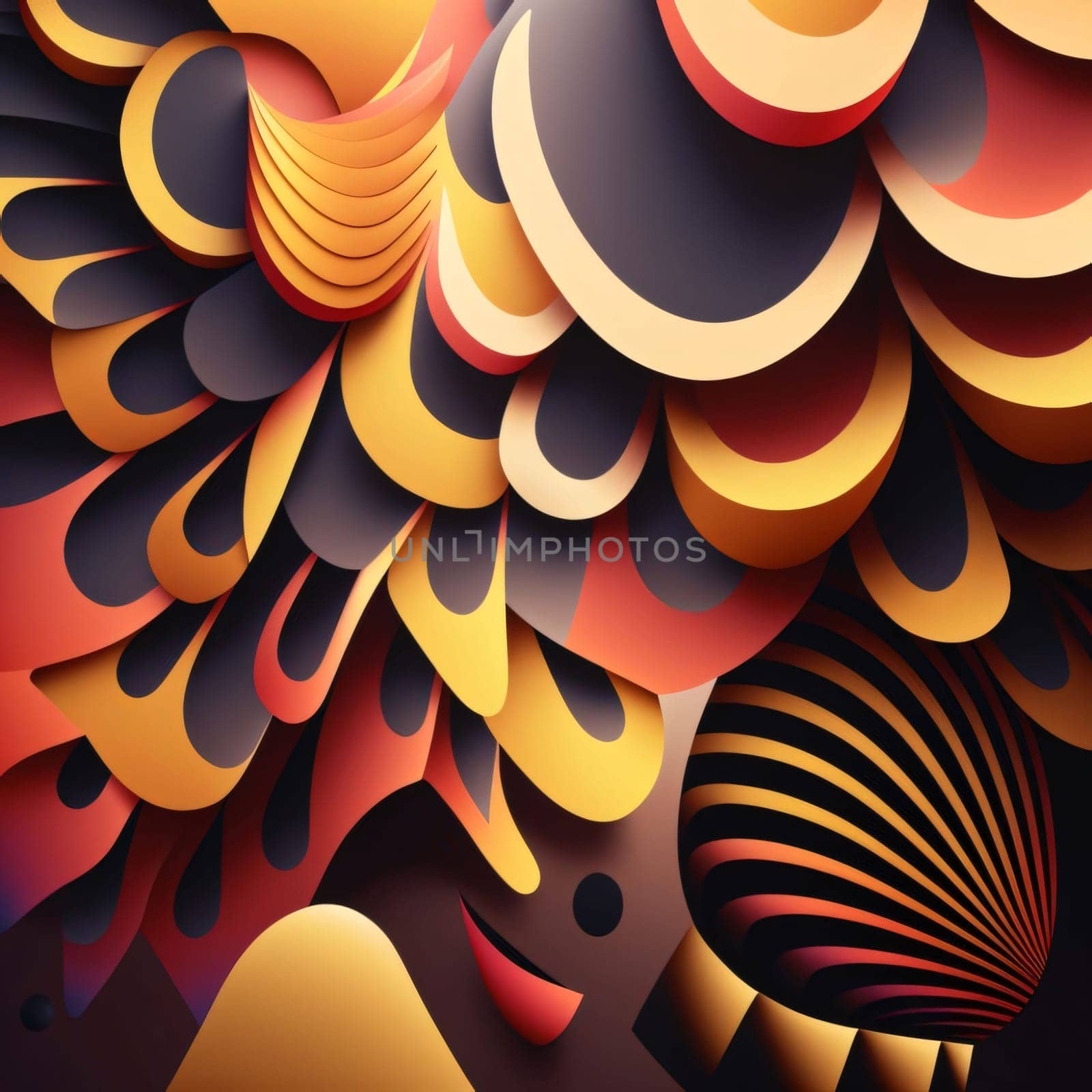 Abstract background design: 3d abstract background, futuristic wavy shape. Vector illustration.