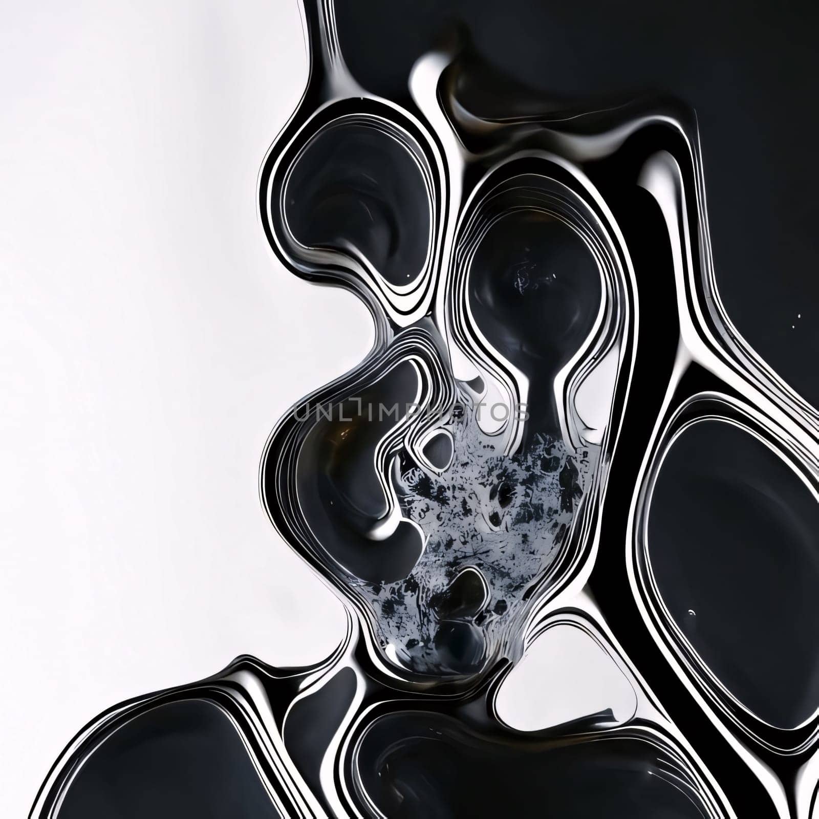 Black and white abstract background. 3d rendering, 3d illustration. by ThemesS