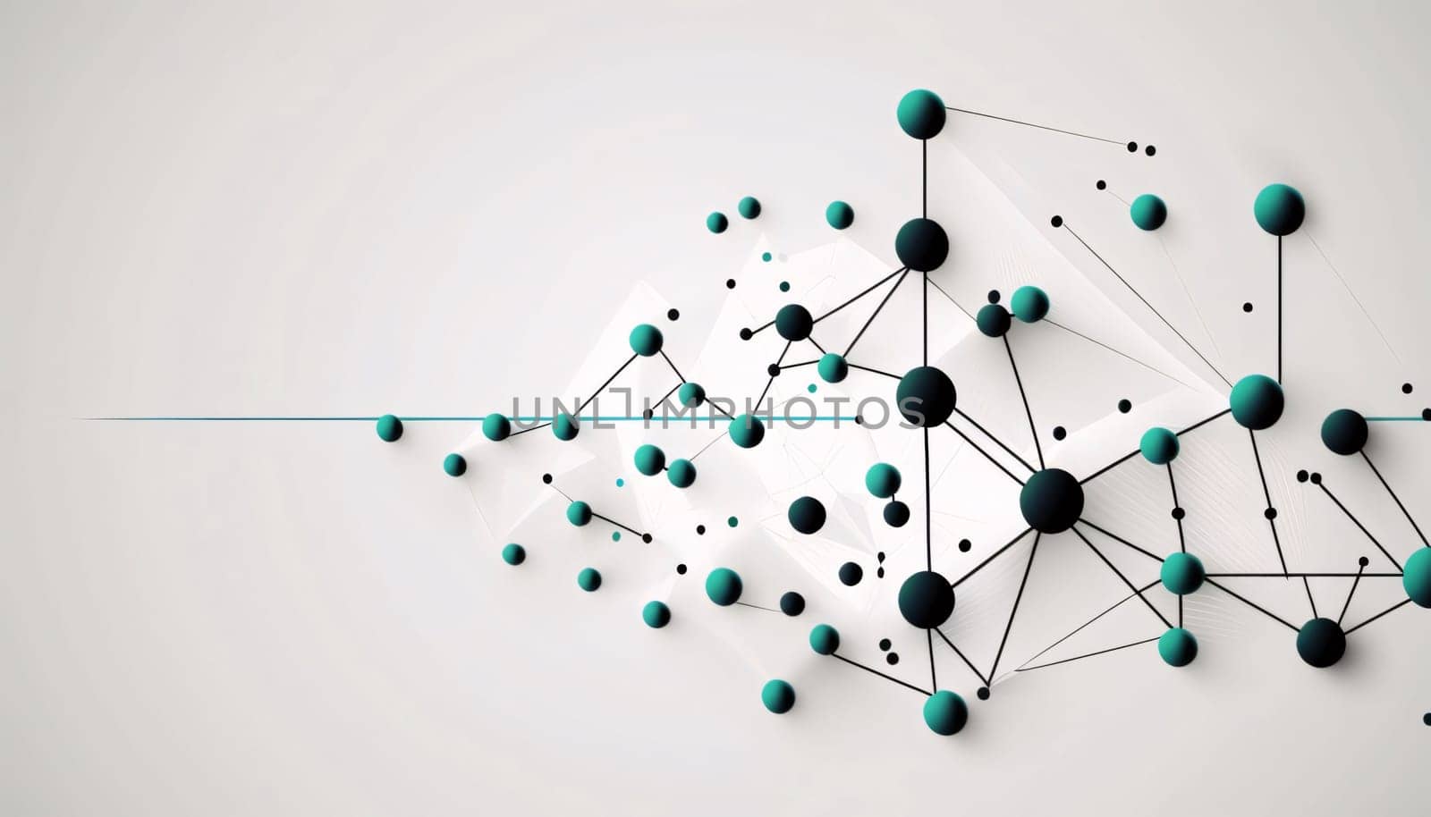 Molecule and communication background. Connected lines with dots. Vector illustration by ThemesS