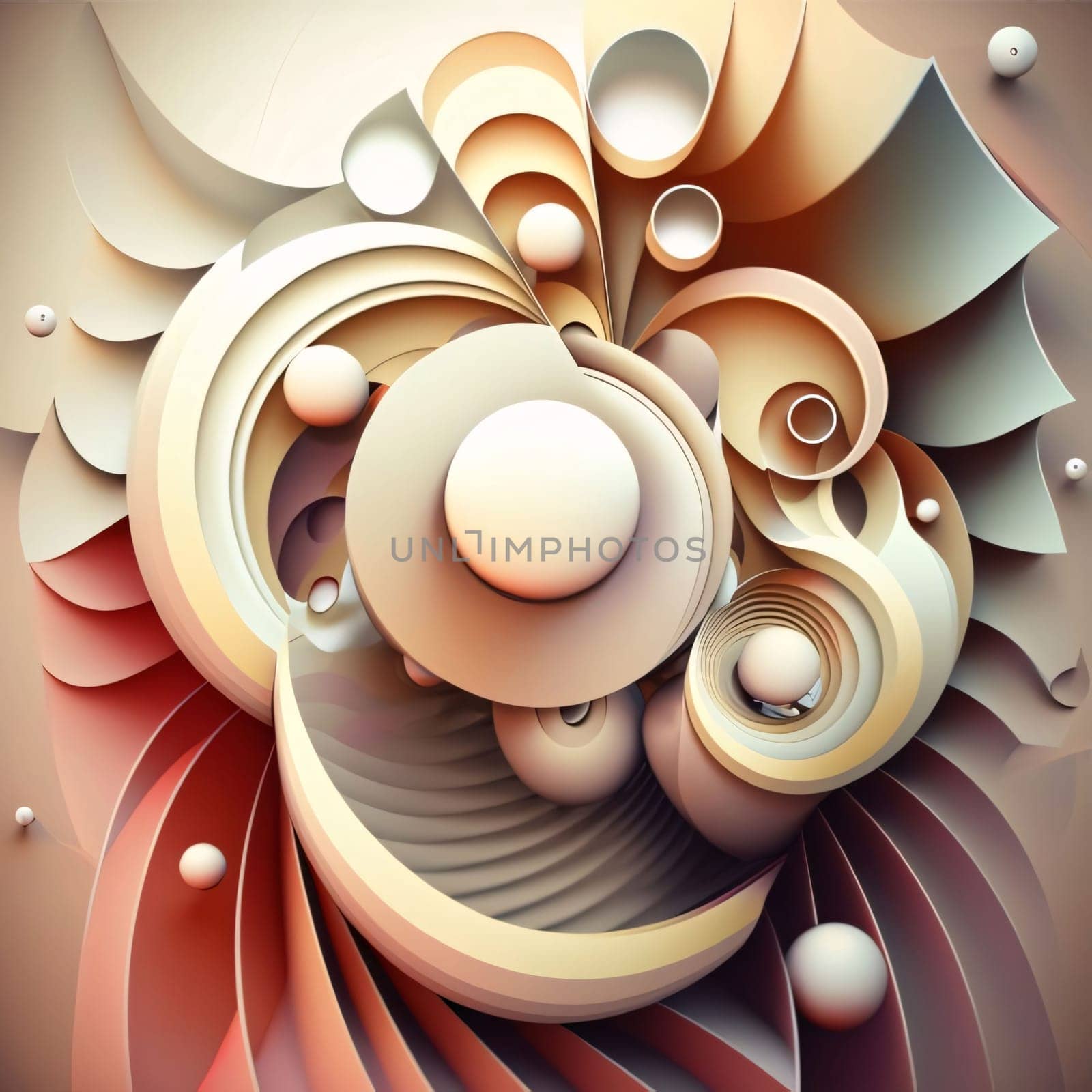 3d illustration of abstract geometric composition,digital artwork for creative graphic design by ThemesS