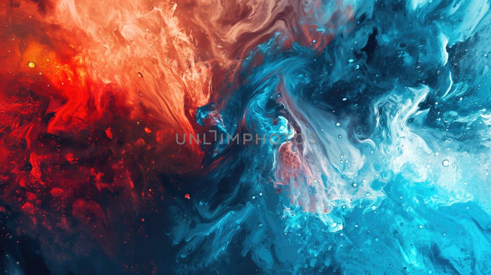 The abstract picture of the two colours between blue and red colour that has been mixing with each other in the form of the ink or liquid to become beautifully view of this abstract picture. AIGX01.