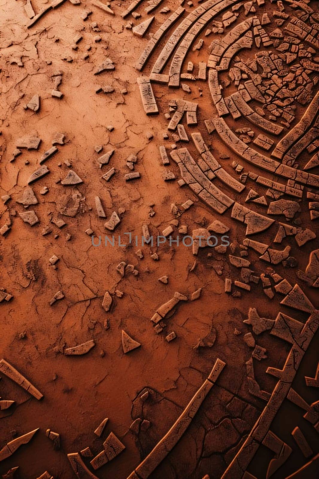 abstract 3d illustration of rusty metal plate with holes in it by ThemesS