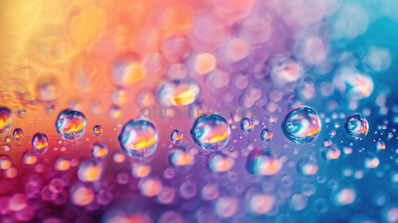 The blurry image captures the atmosphere as rain drops cling to a window, creating a pattern of circles. The organism provides a unique perspective on the astronomical object outside AIG50