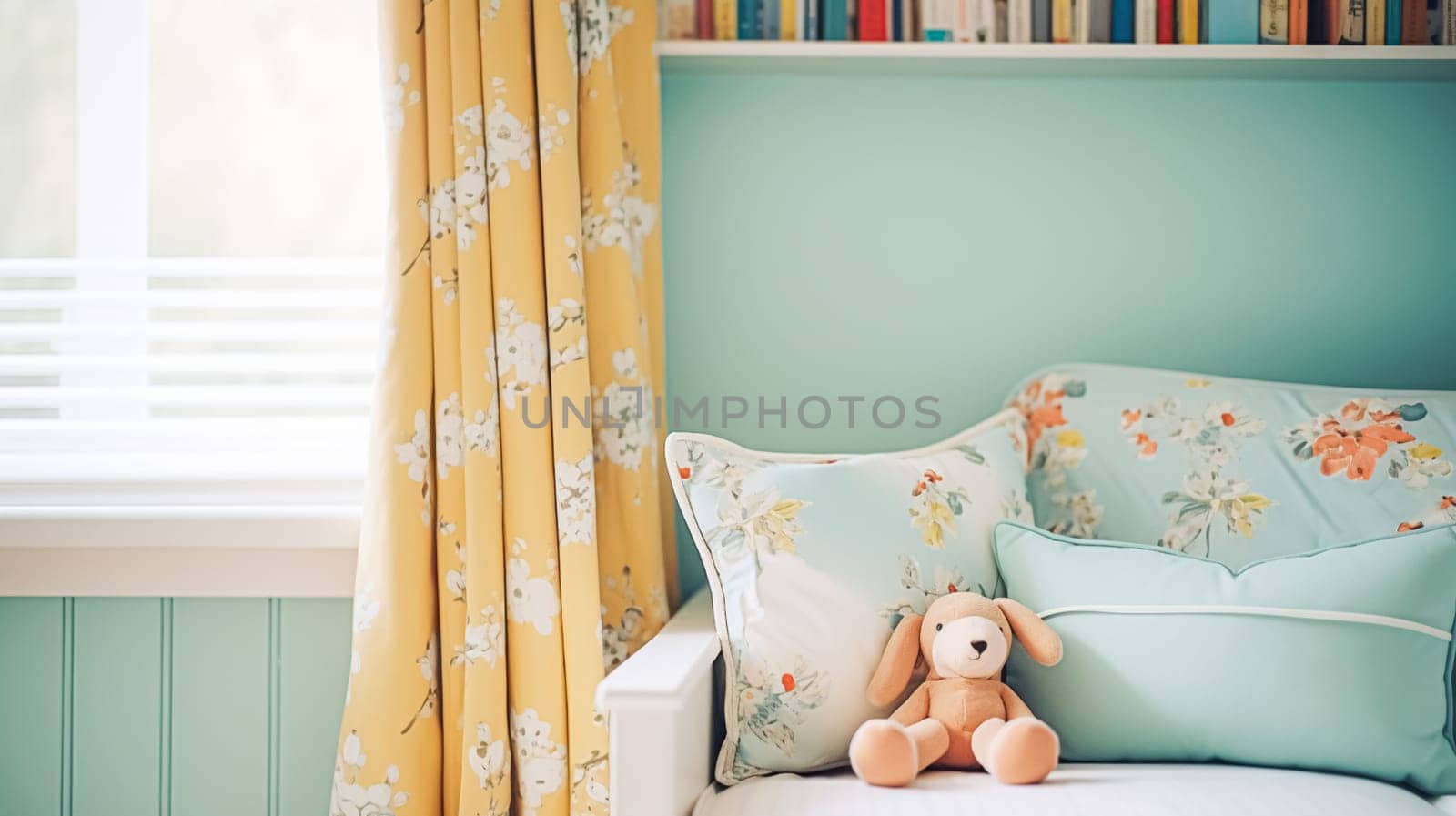 Baby room decor and interior design inspiration in beautiful English countryside style cottage