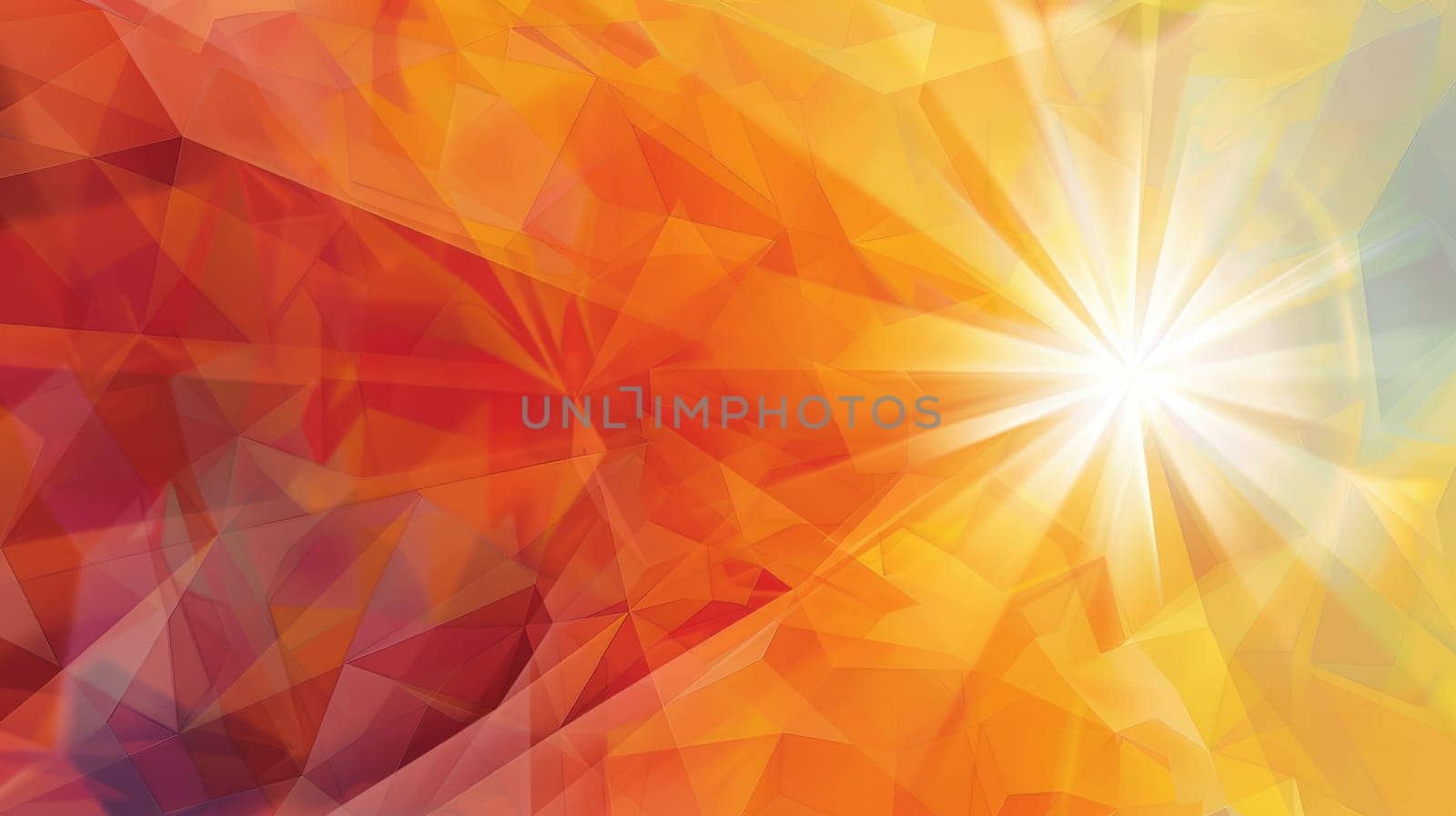 A vibrant abstract background filled with tints and shades of amber, orange, and peach. A white light in the middle adds a touch of heat to this artistic event, creating a beautiful petal pattern AIG50