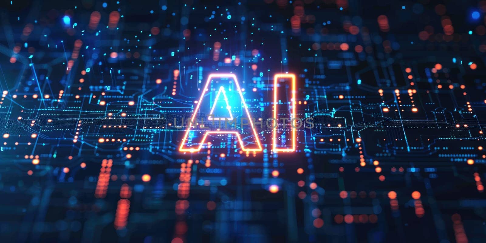 Interact with AI artificial intelligence brain processor in concept of AI artificial intelligence engineering, big data and AI machine learning to use generative AI for business support. LLMs