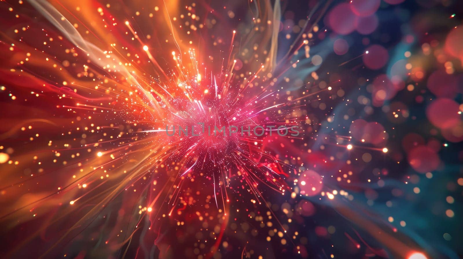 Abstract representation of colorful fireworks symbolizing celebration. AIG50