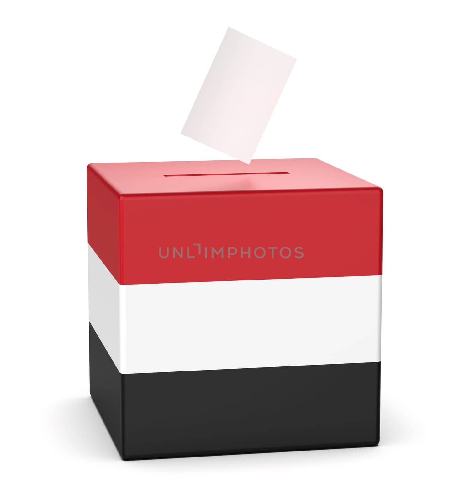 Ballot box with the state flag of Yemen
 by magraphics