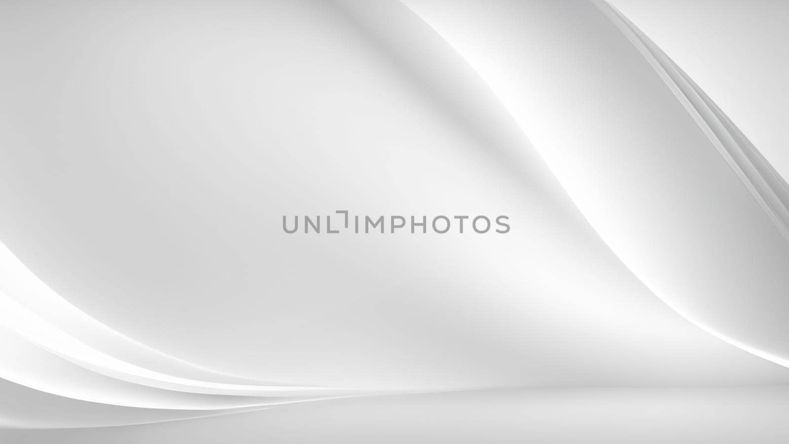 White Curved Layers Abstract Background