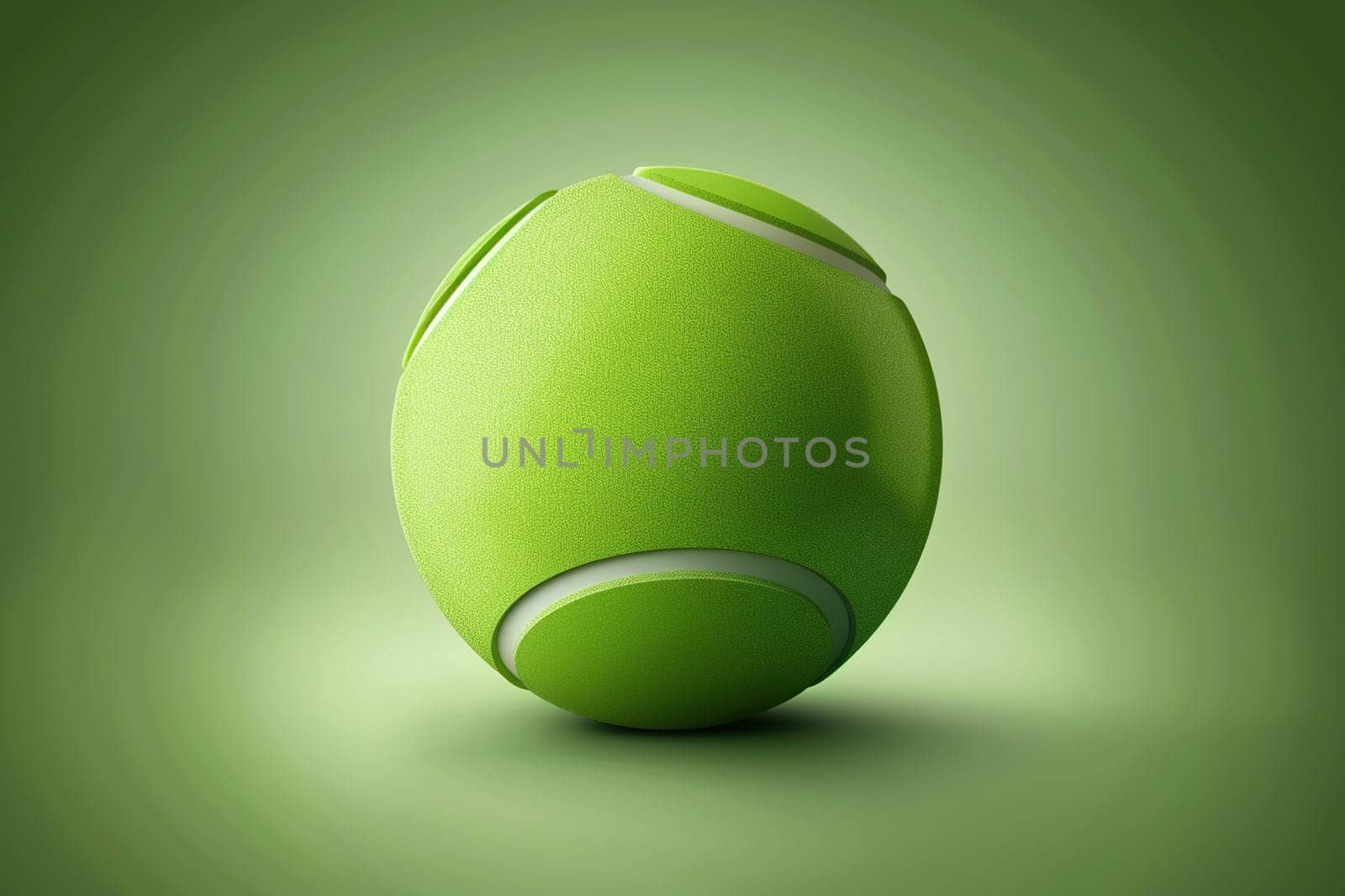 3D tennis ball. The concept of competition, sport, Olympic Games. Generated by artificial intelligence by Vovmar