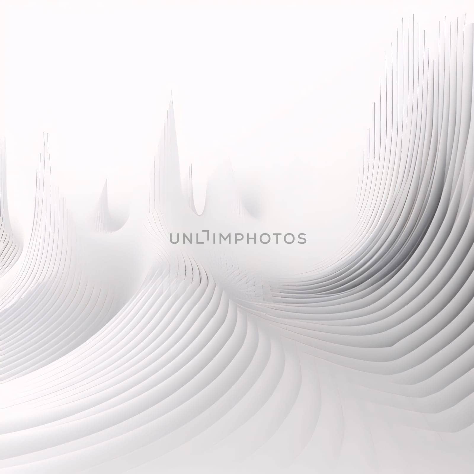 3d rendering of abstract background with wavy lines in white colors by ThemesS