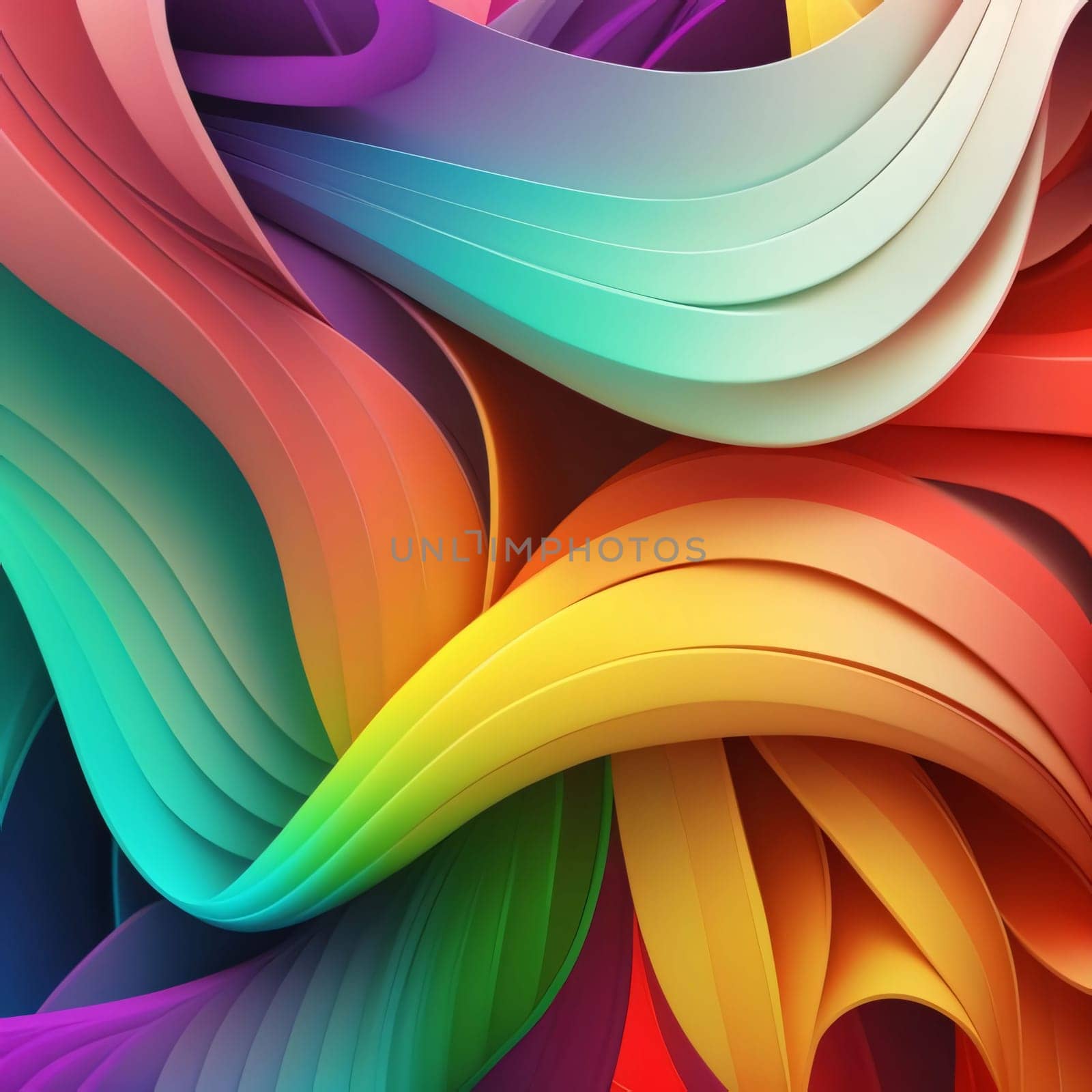 Abstract background design: abstract background with multicolor curved lines. 3d render