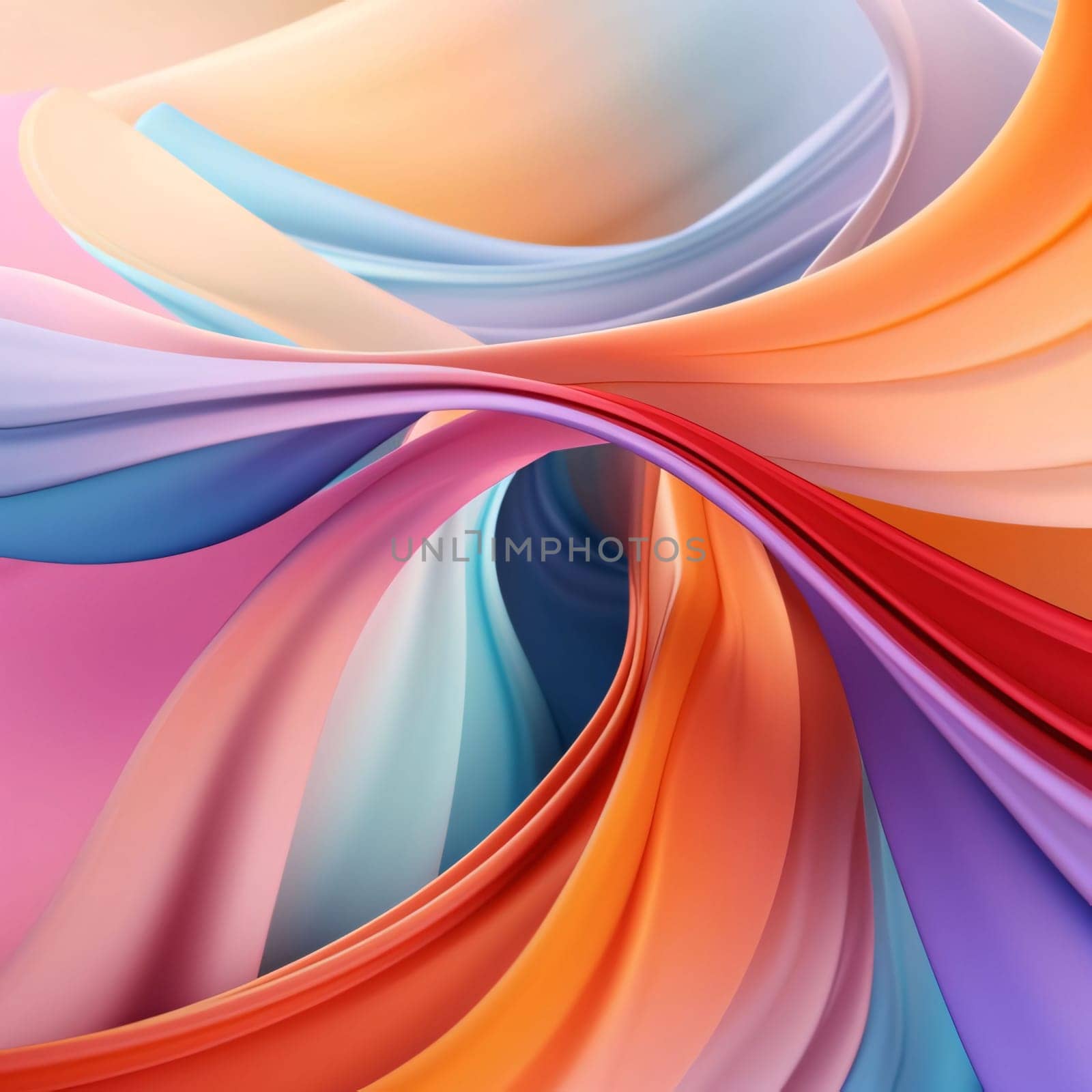 Abstract background design: Abstract background of multicolored wavy fabric. 3d render