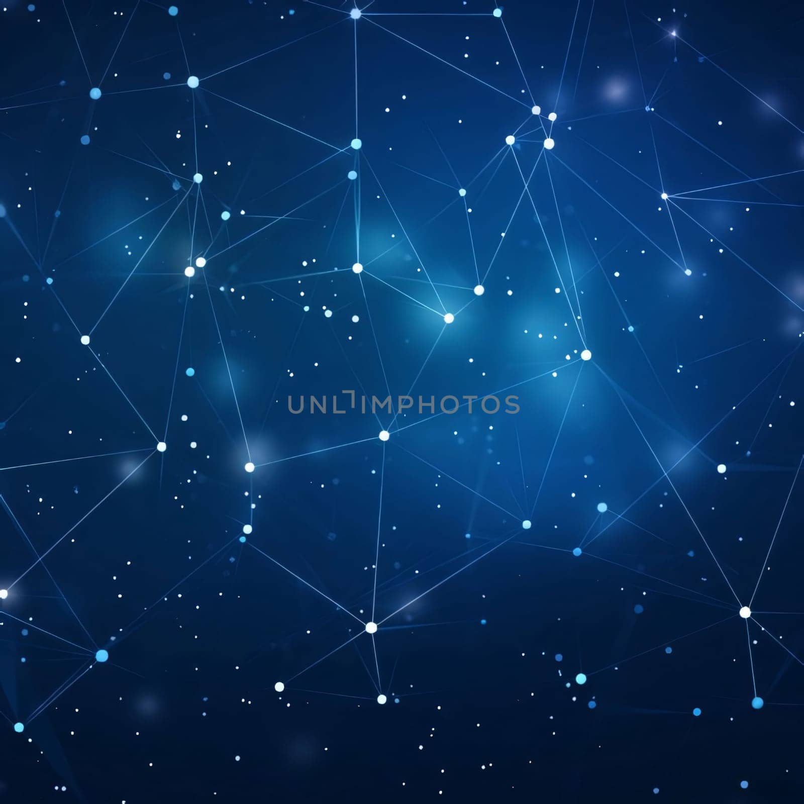 Abstract background design: Abstract blue polygonal space low poly dark background with connecting dots and lines