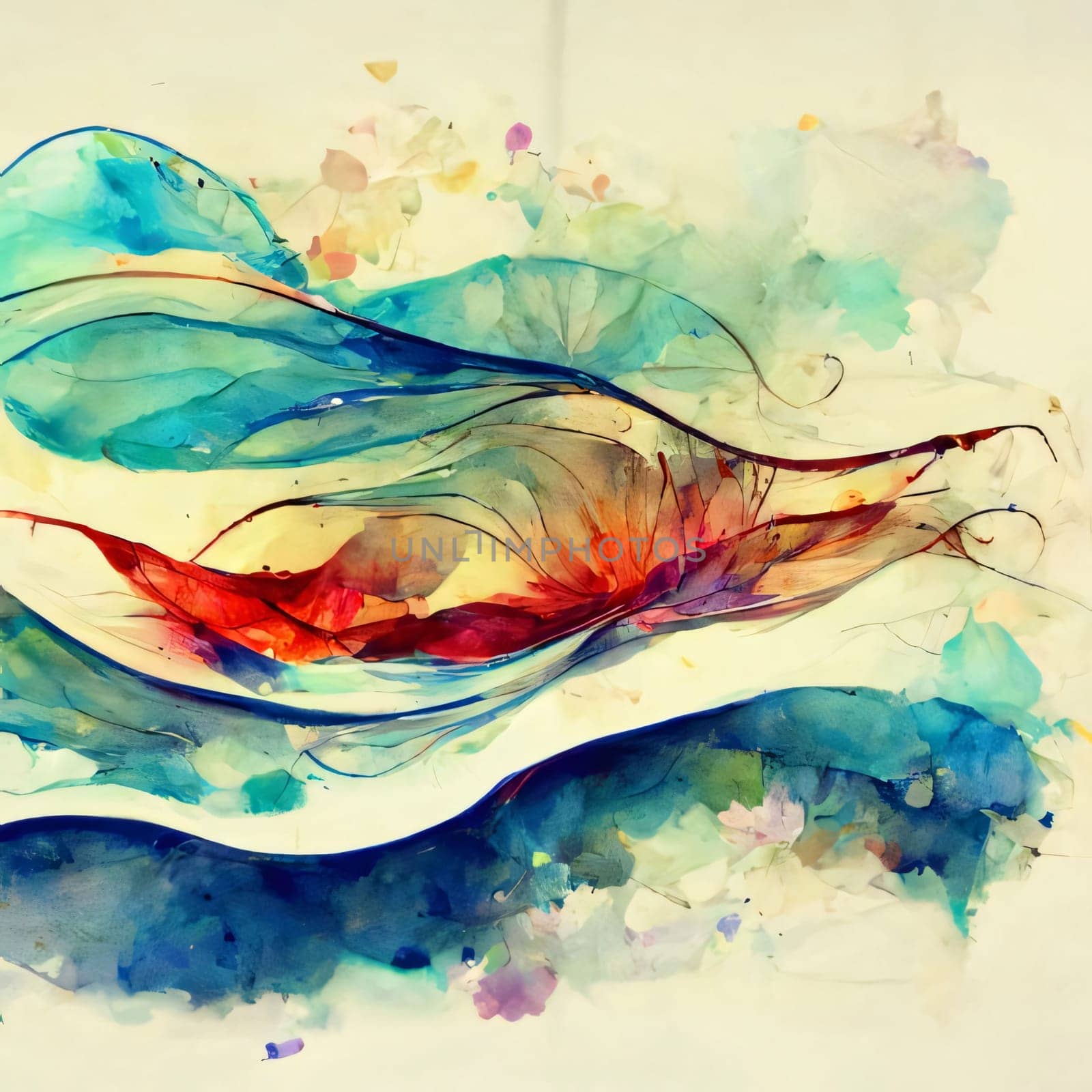 Abstract background design: Abstract watercolor background. Hand-drawn illustration for your design.